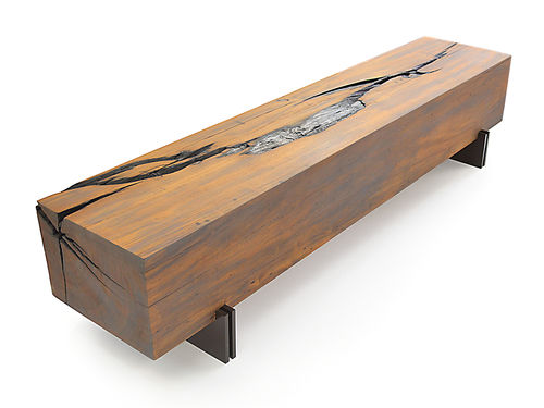 Современный журнальный столик - ITAUBA - METAL BASE - Rotsen Furniture - из дерева / прямоугольный / для гостиницы