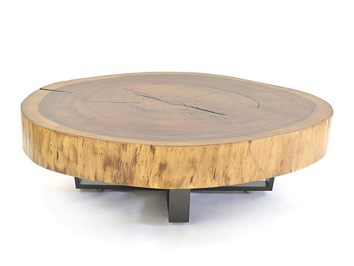 Современный журнальный столик - BOLACHA - Rotsen Furniture - из дерева / из металла / круглый