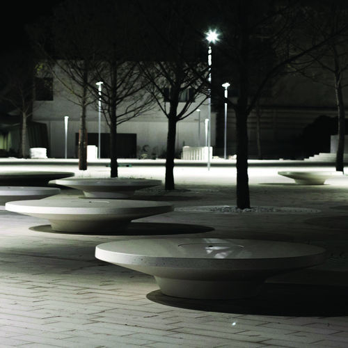 Современная общественная скамейка - LIDO' 2500 - BELLITALIA - из восстановленного камня / без спинки / без подлокотников