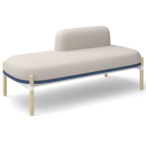 Современная банкетка - CAPSULE BENCH - Casala - из ткани / с основанием из дуба / из лакированной стали