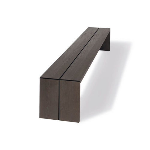 Современная скамейка - SPLIT  - Steininger Designers - из цельной древесины / из лакированной стали / без спинки
