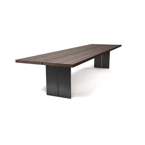 Современный стол - SHARE - Steininger Designers - из промасленной древесины / с основанием из лакированной стали / прямоугольный