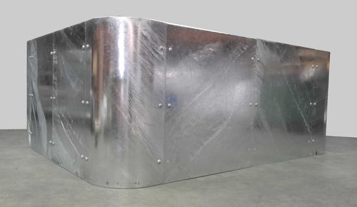 Кадка для садовых растений из гальванизированной стали - STEELAB - ATELIER SO GREEN - прямоугольная / современная / для общественных мест