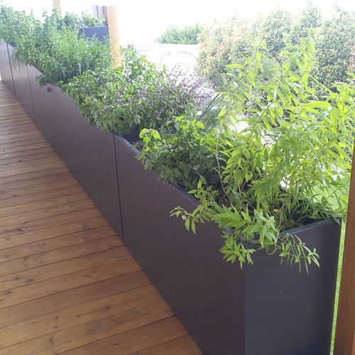 Кадка для садовых растений из волокнистого цемента - IRF119.30H55 - IMAGE'IN - ATELIER SO GREEN - прямоугольная / на заказ / в высоту