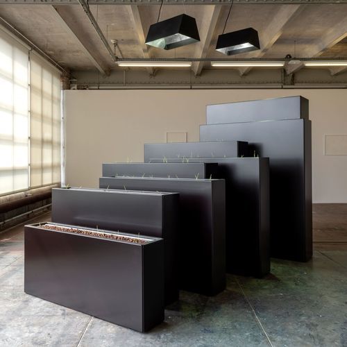Кадка для садовых растений из гальванизированной стали - STEELAB SBA - ATELIER SO GREEN - из кортеновской стали / из термолакированного алюминия / прямоугольная
