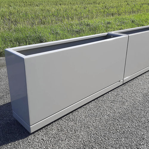 Кадка для садовых растений из нержавеющей стали - STEELAB SAR - ATELIER SO GREEN - из алюминия / из кортеновской стали / прямоугольная