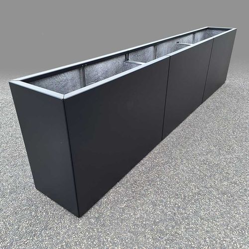 Кадка для садовых растений из алюминия - STEELAB SAA-L - ATELIER SO GREEN - прямоугольная / изогнутая / линейная