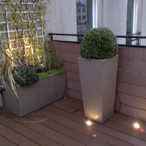 Кадка для садовых растений из волокнистого цемента - ICC / IPM / ICH - ATELIER SO GREEN - квадратная / на заказ / в высоту