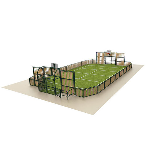 Мультиспортивная площадка для игровой площадки - CITY STADE® MÉTAL COMPOSITE VERTICAL - GROUPE SAE - TENNIS D'AQUITAINE - для коллективной организации