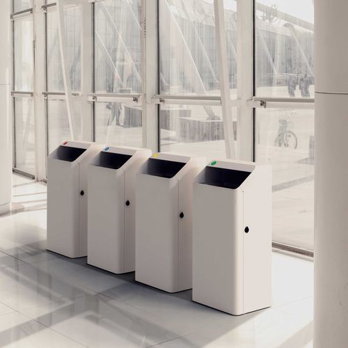Общественный мусорный контейнер - BADEN - Made Design Barcelona - из листового металла / со встроенной пепельницей / современный
