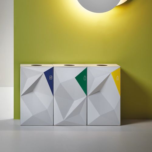Общественный мусорный контейнер - VEVEY - Made Design Barcelona - с сортировкой / из листового металла / из полистирола