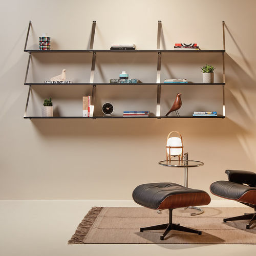 Настенный стеллаж - ADELAIDA - Made Design Barcelona - современный / из лакированной древесины / из нержавеющей стали