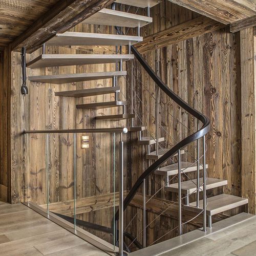 Лестница с поворотом на 180° - NOVA - Créateur d'escaliers Treppenmeister - с деревянными ступеньками / деревянная конструкция / для бытового использования