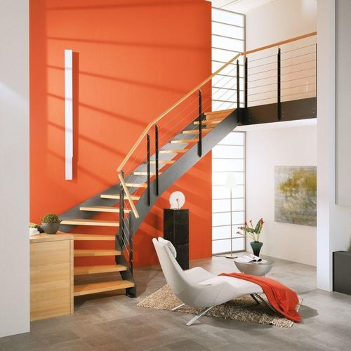 Лестница с поворотом на 90° - LOFT - Créateur d'escaliers Treppenmeister - с деревянными ступеньками / из металла / из дерева