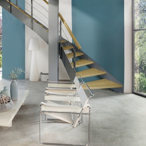 Прямая лестница - LOFT - Créateur d'escaliers Treppenmeister - с поворотом на 90° / с деревянными ступеньками / из дерева