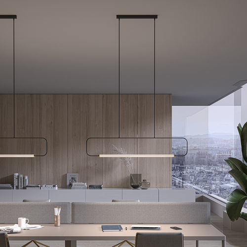 Подвесная лампа - SKYLINES S-M - lumen center italia srl - из металла / из Pyrex® / современная