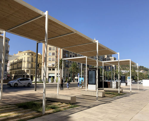Устанавливаемая пергола на поверхности - PERGOLA HABANA - URBADIS Microarquitectura - из дерева / из алюминия / из гальванизированной стали
