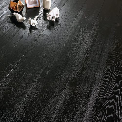 Паркет из паркетной доски - CARBONE - DESIGN PARQUET - из массивной доски / из дуба / «венгерская елка»