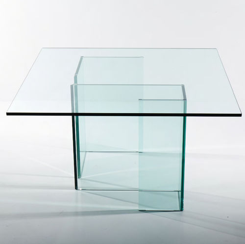Современный обеденный стол - ESSE - VB Glass - из стекла / квадратный / для бытового использования