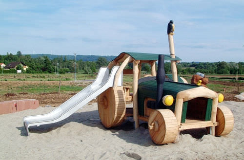 Транспортное средство для игровой площадки - SPIELART : LE TRACTEUR N6-1 - Pro Urba - Aqua Pro Urba