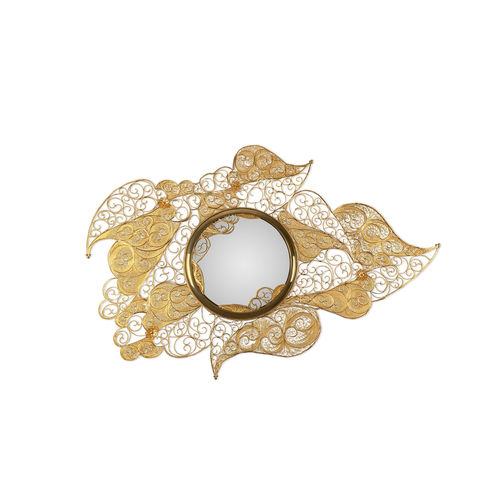 Настенное зеркало - FILIGREE - BOCA DO LOBO - уникальный дизайн / круглое / из полированной латуни
