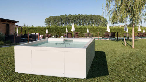 Каркасная спа-ванна - YUI  - Piscine Acquaform - встраиваемая / прямоугольная / 3 места