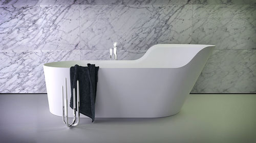 Овальная ванна - GLOW RIGHT - KNIEF & CO. GmbH - отдельностоящая / из Solid Surface / белая
