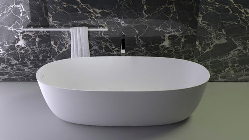 Овальная ванна - PRIME - KNIEF & CO. GmbH - отдельностоящая / из Solid Surface / белая