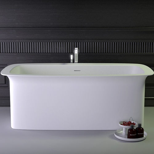 Отдельностоящая ванна - GLAM 150 - KNIEF & CO. GmbH - из Solid Surface / белая