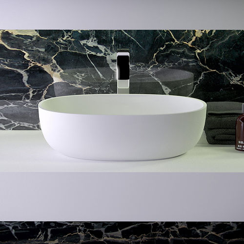 Настольная раковина - PRIME - KNIEF & CO. GmbH - из Solid Surface / овальная / современная