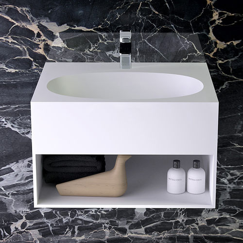 Настенная тумба под умывальник - PRIME - KNIEF & CO. GmbH - из дерева / из Solid Surface / современная