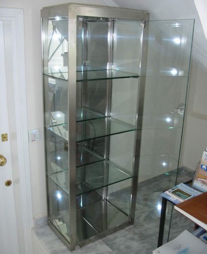 Современный стеклянный шкаф - pure inox - из нержавеющей стали / для профессионального использования