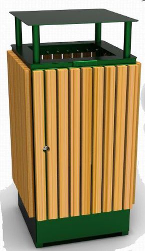 Общественный мусорный контейнер - BLOC-BIN 200 LITR - NORCOR MOB.URBAIN - из стали / из дерева / с крышкой