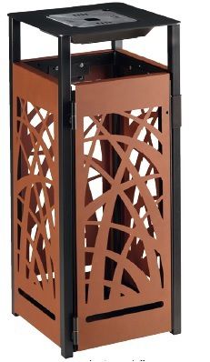 Общественный мусорный контейнер - TREE BIN 110 L  - NORCOR MOB.URBAIN - из стали / со встроенной пепельницей / с крышкой
