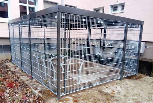 Защищенный навес для велосипедов - 5-LOCK - NORCOR MOB.URBAIN - модульный / из стали / для общественных мест