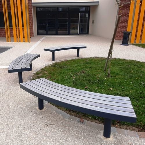 Современная общественная скамейка - TREE SEAT - NORCOR MOB.URBAIN - из нержавеющей стали / из лакированной нержавеющей стали / из сосны