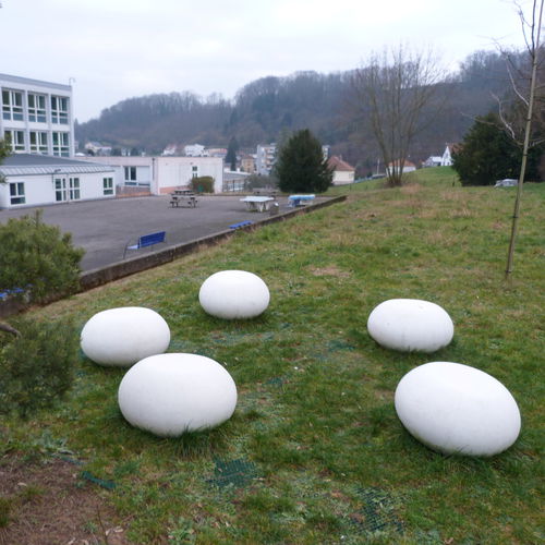Общественная скамейка органический дизайн - ZA-ZEN - NORCOR MOB.URBAIN - из бетона