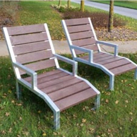 Современный садовый шезлонг - RECYCLE - NORCOR MOB.URBAIN - из переработанного пластика / для общественных учреждений / для общественных мест