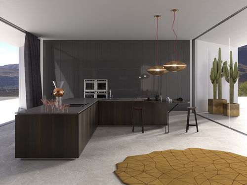 Современная кухня - HD23 - Rossana - из дерева / из нержавеющей стали / из латуни