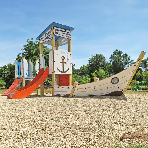 Игровая конструкция для игровой площадки - BATEAU ANDY' 3681 - Transalp - для коллективной организации / из дерева / из нержавеющей стали