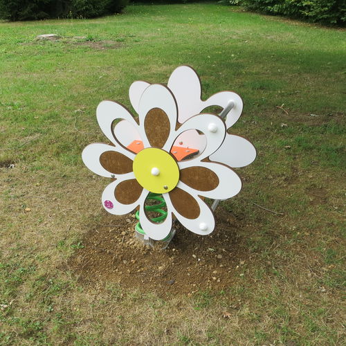 Качалка на пружине из металла - LA FLEUR - Transalp - из ламината высокого давления / цветы / одноместная