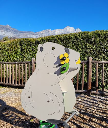Качалка на пружине из ламината высокого давления - LA MARMOTTE  - Transalp - животные / одноместная