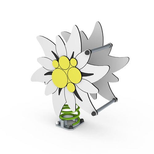 Качалка на пружине из ламината высокого давления - L’EDELWEISS  - Transalp - цветы / одноместная