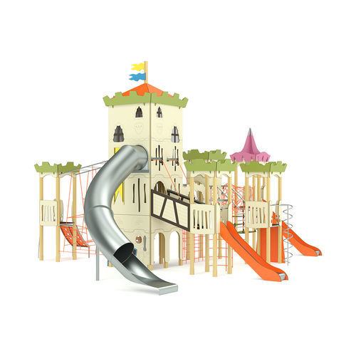 Игровая конструкция для игровой площадки - Place forte m&eacute;di&eacute;vale - 6 tours - Transalp - для общественных учреждений / для общественных мест / для лазанья