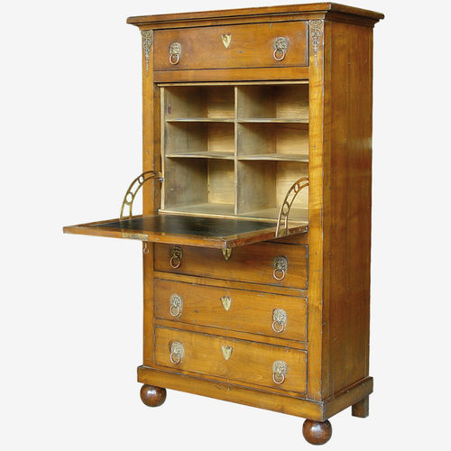 Секретарский стол в стиле ампир - 561 series - MOISSONNIER - из вишневого дерева / из мрамора / со встроенным ящиком