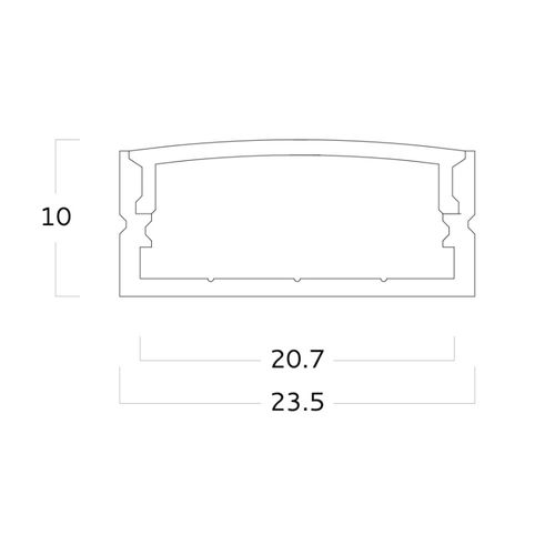 Выступающий осветительный профиль - EXT04 - Metalmek Illuminazione - встраиваемый / LED / из алюминия