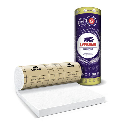 Термоакустическая изоляция - PUREONE : PURE 35 QP - URSA France - из стекловаты / в рулонах / для стены