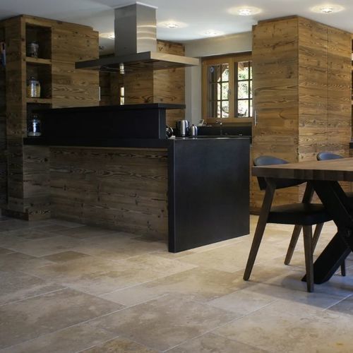 Напольное покрытие из иерусалимского камня - Grey Gold - Pietra di gerusalemme - для интерьера / для гостиной / для офиса