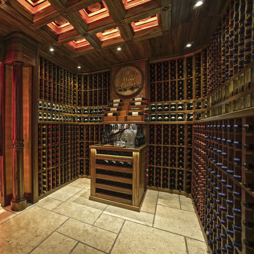 Винный шкаф для бытового использования - PRIVATE CELLAR HOMAN TIN  - Focus Wine Cellars - встраиваемый / из дерева / по индивидуальному заказу