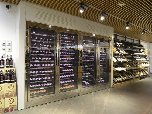 Винный шкаф по индивидуальному заказу - EATALY ZORLU CENTER - Focus Wine Cellars - для профессионального использования / встраиваемый / из нержавеющей стали